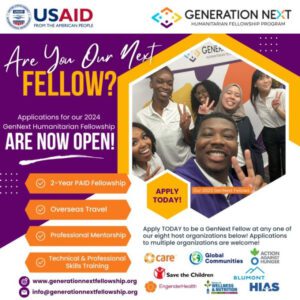 Generation Next Humanitarian Fellowship Program (Fully-Funded).