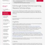University of Edinburgh Global Online Learning Masters Scholarships(Fully-funded and open to 82 nationalities)